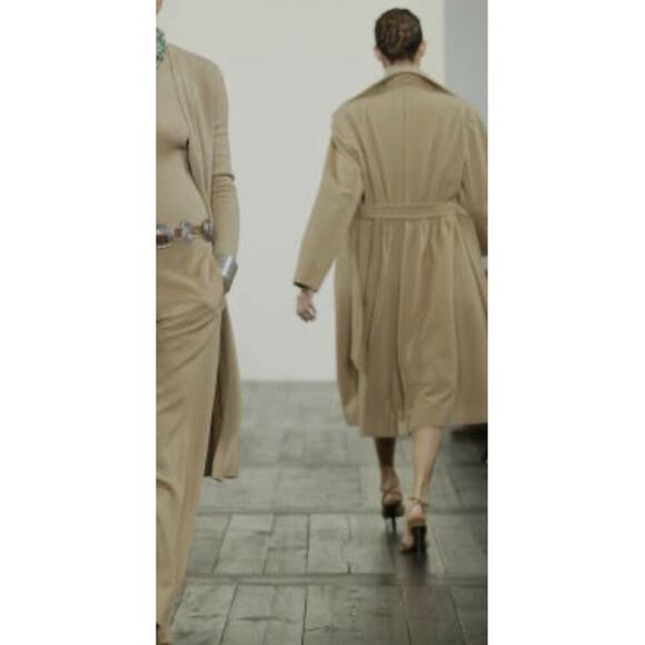 Ralph Lauren Purple Label 100% Cashmere Wrap Coat Runway Belted Long Camel Tan 6 - Picture 7 of 16